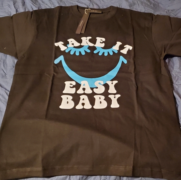 AMIRI Shirts Amiri T Shirt Take It Easy Baby Large Black Poshmark